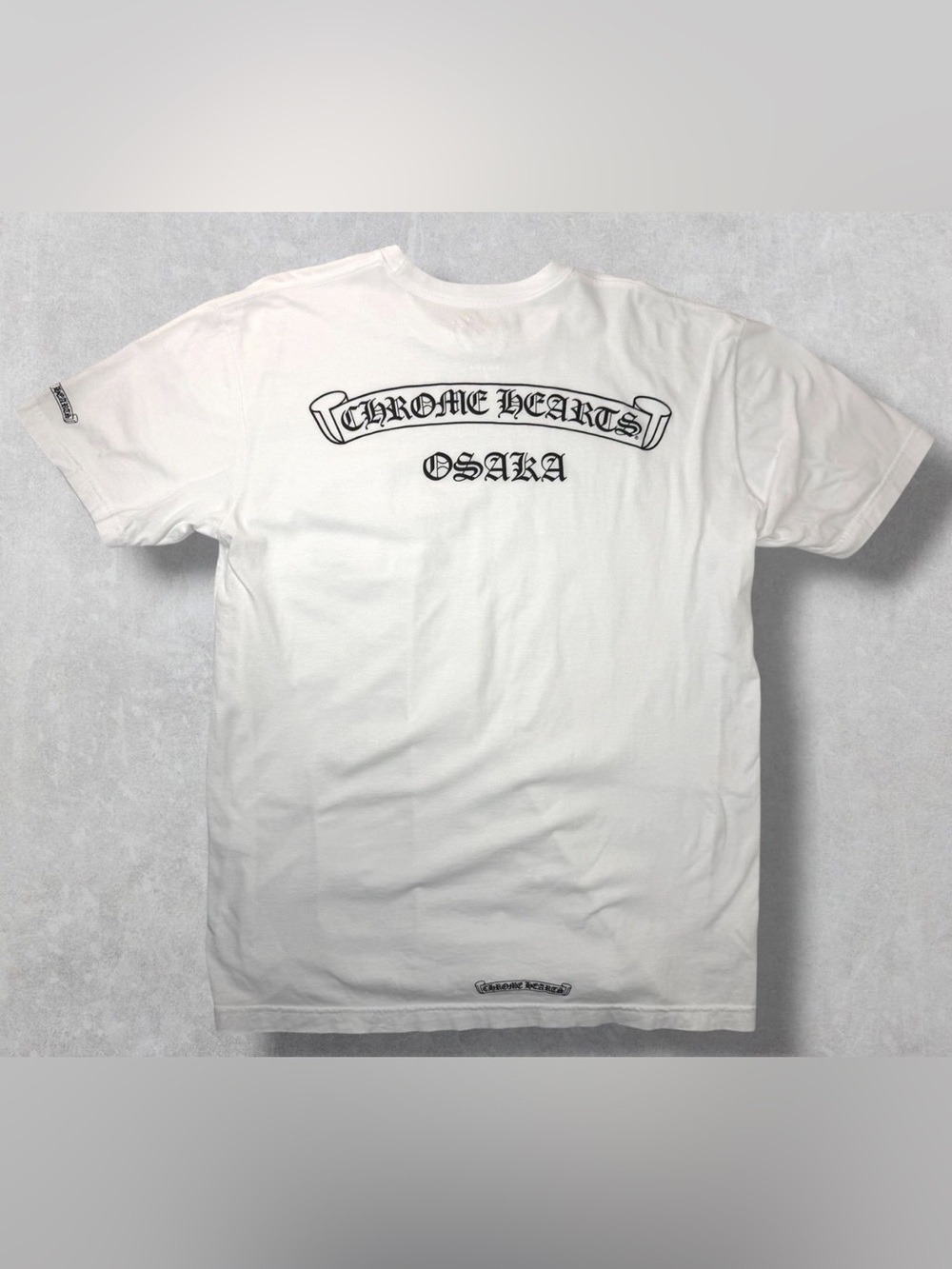 Chrome Hearts OSAKA Exclusive Scroll Label Logo T-Shirt - White